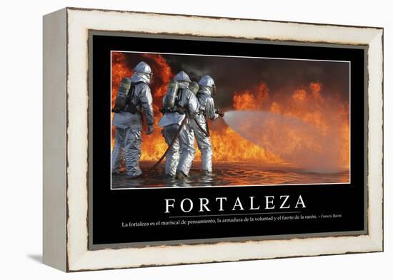 Fortaleza. Cita Inspiradora Y Póster Motivacional-null-Framed Premier Image Canvas