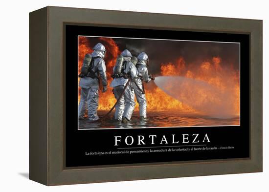 Fortaleza. Cita Inspiradora Y Póster Motivacional-null-Framed Premier Image Canvas