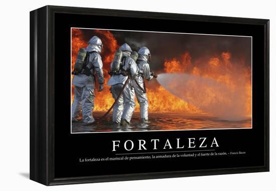 Fortaleza. Cita Inspiradora Y Póster Motivacional-null-Framed Premier Image Canvas