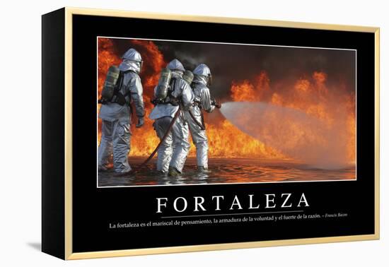 Fortaleza. Cita Inspiradora Y Póster Motivacional-null-Framed Premier Image Canvas