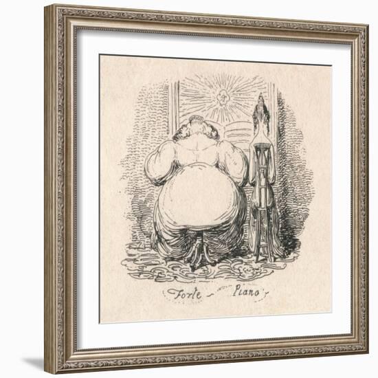 'Forte Piano', 1829-George Cruikshank-Framed Giclee Print