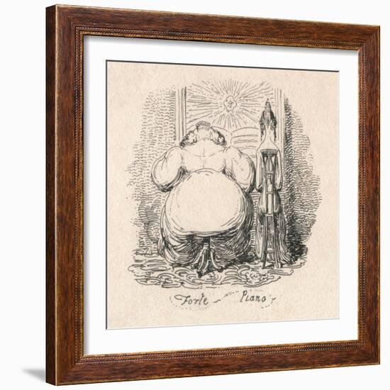 'Forte Piano', 1829-George Cruikshank-Framed Giclee Print