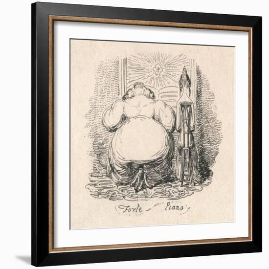 'Forte Piano', 1829-George Cruikshank-Framed Giclee Print