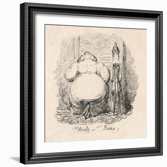 'Forte Piano', 1829-George Cruikshank-Framed Giclee Print