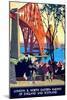 "Forth Bridge" Vintage Travel Poster, London & North Eastern Railway of England & Scotland-Piddix-Mounted Art Print