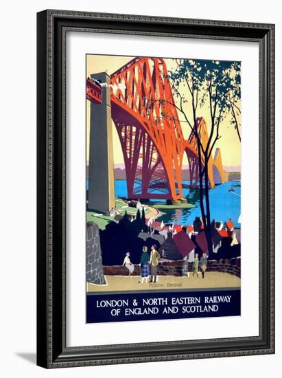 "Forth Bridge" Vintage Travel Poster, London & North Eastern Railway of England & Scotland-Piddix-Framed Art Print