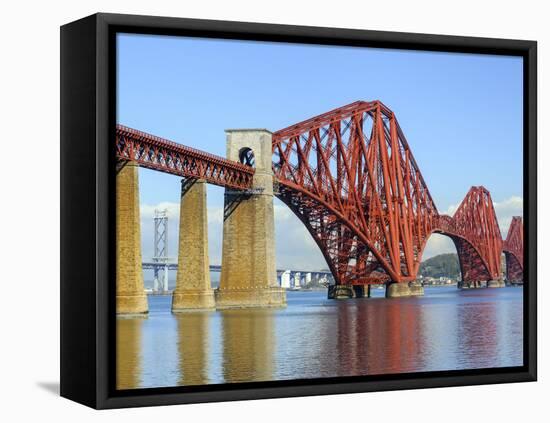 Forth Rail Bridge over the Firth of Forth, South Queensferry Near Edinburgh, Lothian, Scotland-Chris Hepburn-Framed Premier Image Canvas