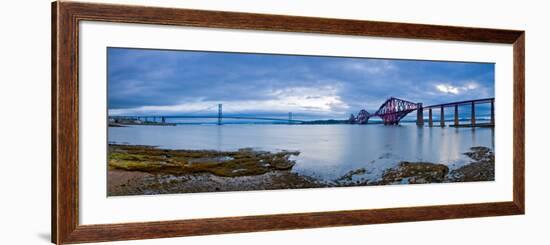 Forth Road and Rail Bridges, Firth of Forth, Edinburgh, Scotland, UK-Alan Copson-Framed Photographic Print