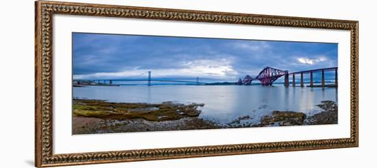 Forth Road and Rail Bridges, Firth of Forth, Edinburgh, Scotland, UK-Alan Copson-Framed Photographic Print