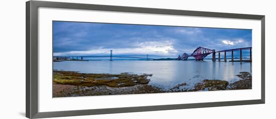 Forth Road and Rail Bridges, Firth of Forth, Edinburgh, Scotland, UK-Alan Copson-Framed Photographic Print