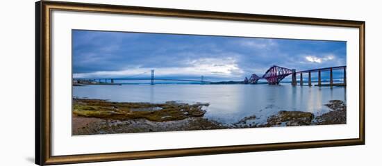 Forth Road and Rail Bridges, Firth of Forth, Edinburgh, Scotland, UK-Alan Copson-Framed Photographic Print