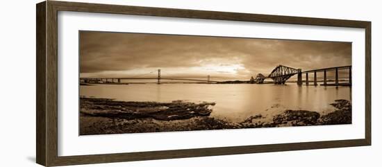 Forth Road and Rail Bridges, Firth of Forth, Edinburgh, Scotland, UK-Alan Copson-Framed Photographic Print