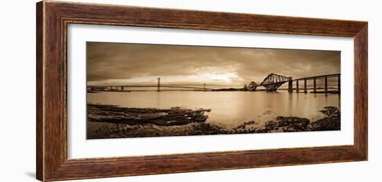 Forth Road and Rail Bridges, Firth of Forth, Edinburgh, Scotland, UK-Alan Copson-Framed Photographic Print