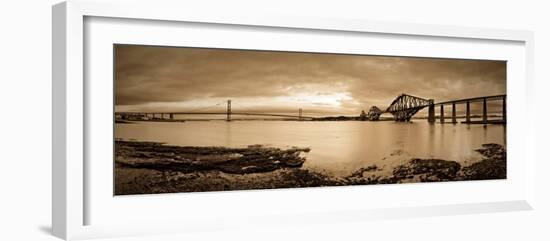 Forth Road and Rail Bridges, Firth of Forth, Edinburgh, Scotland, UK-Alan Copson-Framed Photographic Print