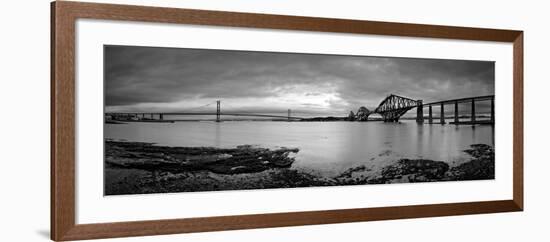 Forth Road and Rail Bridges, Firth of Forth, Edinburgh, Scotland, UK-Alan Copson-Framed Photographic Print