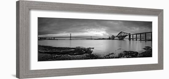 Forth Road and Rail Bridges, Firth of Forth, Edinburgh, Scotland, UK-Alan Copson-Framed Photographic Print