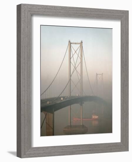 Forth Road Bridge Crossing the Firth of Forth Between Queensferry and Inverkeithing-Nigel Blythe-Framed Photographic Print