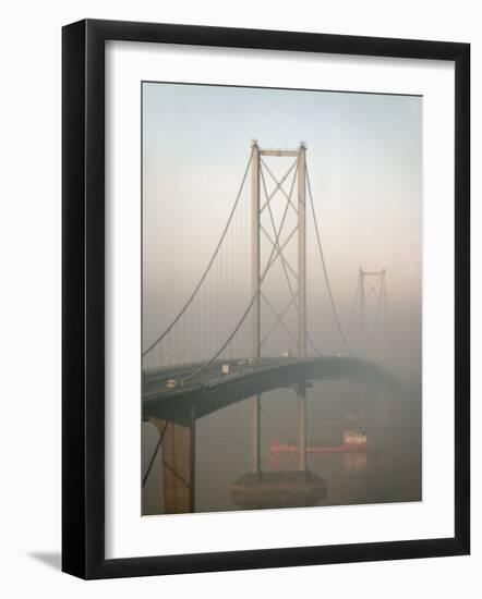 Forth Road Bridge Crossing the Firth of Forth Between Queensferry and Inverkeithing-Nigel Blythe-Framed Photographic Print