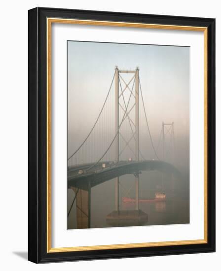 Forth Road Bridge Crossing the Firth of Forth Between Queensferry and Inverkeithing-Nigel Blythe-Framed Photographic Print