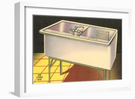 Forties Laundry Sink-null-Framed Art Print