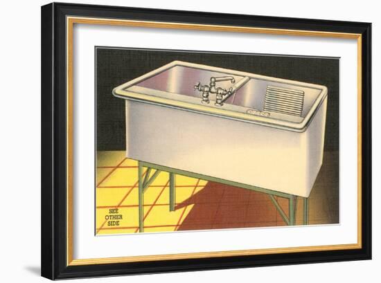 Forties Laundry Sink-null-Framed Art Print