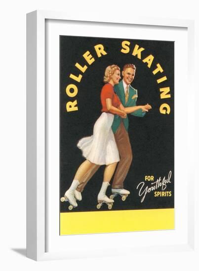 Forties Roller Skating for Youthful Spirits-null-Framed Premium Giclee Print