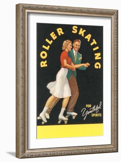 Forties Roller Skating for Youthful Spirits-null-Framed Art Print