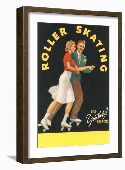 Forties Roller Skating for Youthful Spirits-null-Framed Art Print