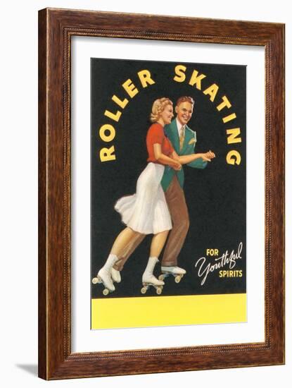 Forties Roller Skating for Youthful Spirits-null-Framed Art Print