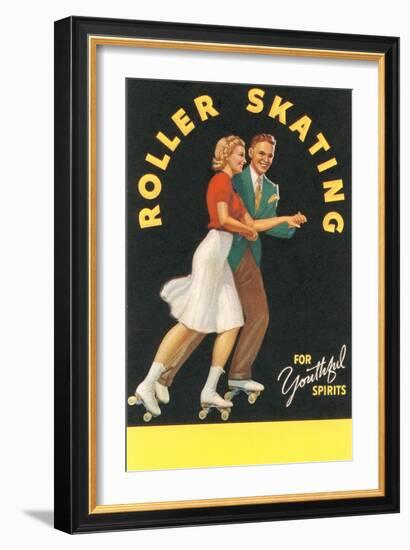 Forties Roller Skating for Youthful Spirits-null-Framed Art Print