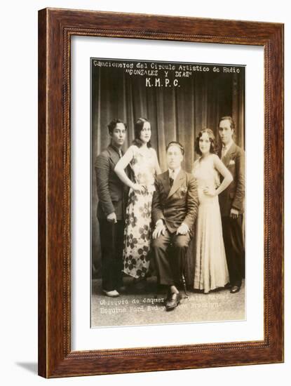 Forties Spanish Radio Singers-null-Framed Art Print