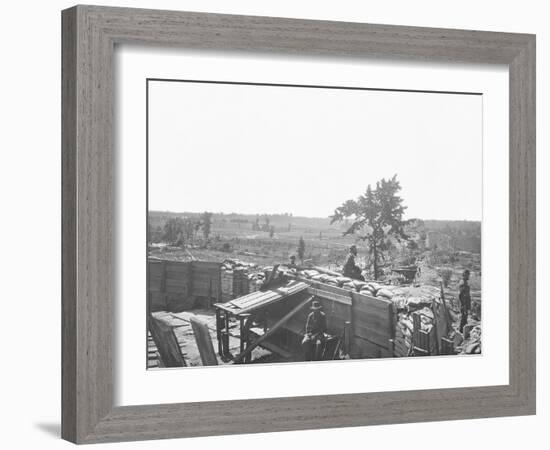 Fortifications in Front of Atlanta, Georgia, During the American Civil War-Stocktrek Images-Framed Photographic Print