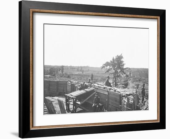 Fortifications in Front of Atlanta, Georgia, During the American Civil War-Stocktrek Images-Framed Photographic Print