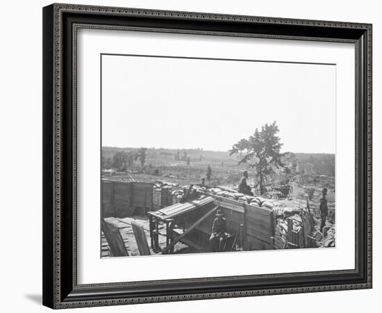 Fortifications in Front of Atlanta, Georgia, During the American Civil War-Stocktrek Images-Framed Photographic Print