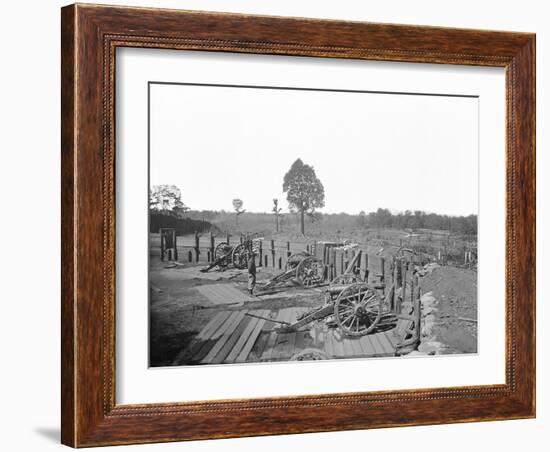 Fortifications in Front of Atlanta, Georgia, During the American Civil War-Stocktrek Images-Framed Photographic Print