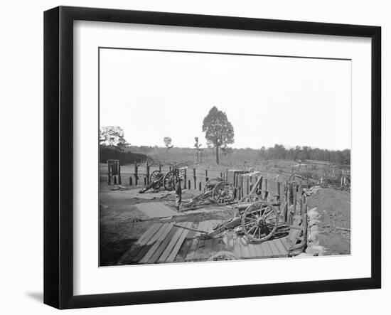 Fortifications in Front of Atlanta, Georgia, During the American Civil War-Stocktrek Images-Framed Photographic Print