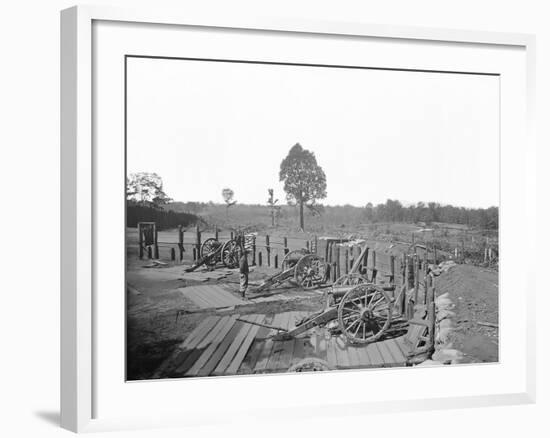 Fortifications in Front of Atlanta, Georgia, During the American Civil War-Stocktrek Images-Framed Photographic Print