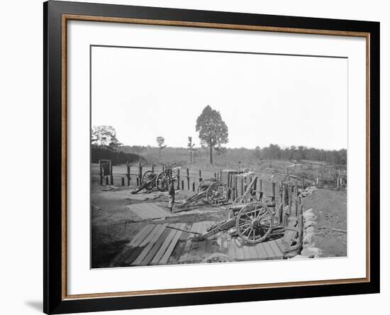 Fortifications in Front of Atlanta, Georgia, During the American Civil War-Stocktrek Images-Framed Photographic Print