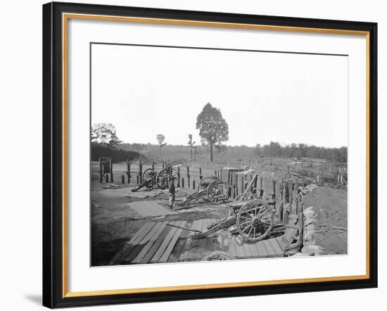 Fortifications in Front of Atlanta, Georgia, During the American Civil War-Stocktrek Images-Framed Photographic Print