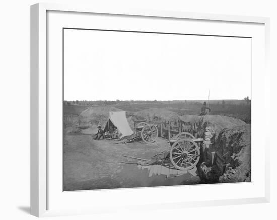 Fortifications in Front of Atlanta, Georgia, During the American Civil War-Stocktrek Images-Framed Photographic Print