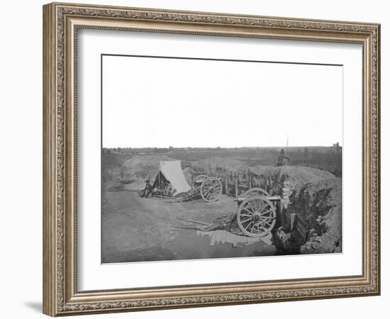 Fortifications in Front of Atlanta, Georgia, During the American Civil War-Stocktrek Images-Framed Photographic Print