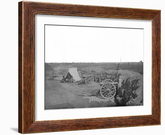 Fortifications in Front of Atlanta, Georgia, During the American Civil War-Stocktrek Images-Framed Photographic Print