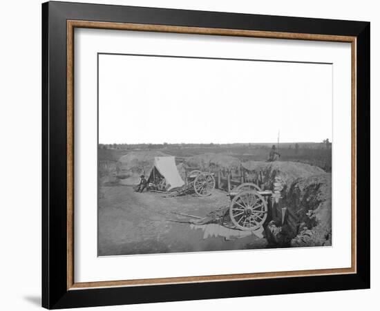 Fortifications in Front of Atlanta, Georgia, During the American Civil War-Stocktrek Images-Framed Photographic Print