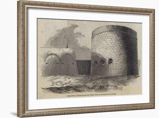 Fortifications of Portsmouth, the New Victoria Tower at the Entrance of the Harbour-null-Framed Giclee Print