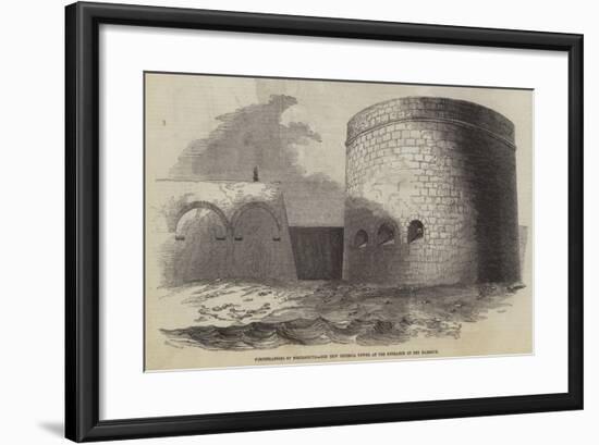 Fortifications of Portsmouth, the New Victoria Tower at the Entrance of the Harbour-null-Framed Giclee Print