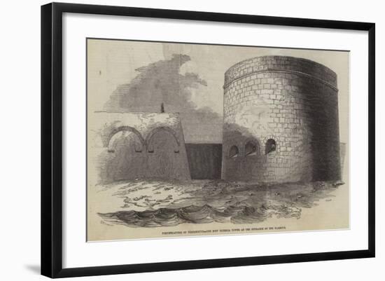 Fortifications of Portsmouth, the New Victoria Tower at the Entrance of the Harbour-null-Framed Giclee Print