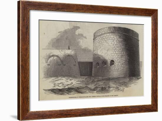 Fortifications of Portsmouth, the New Victoria Tower at the Entrance of the Harbour-null-Framed Giclee Print