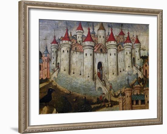 Fortified City, 15th Century, Painting by Unknown Spanish Artist, 15th Century-null-Framed Giclee Print