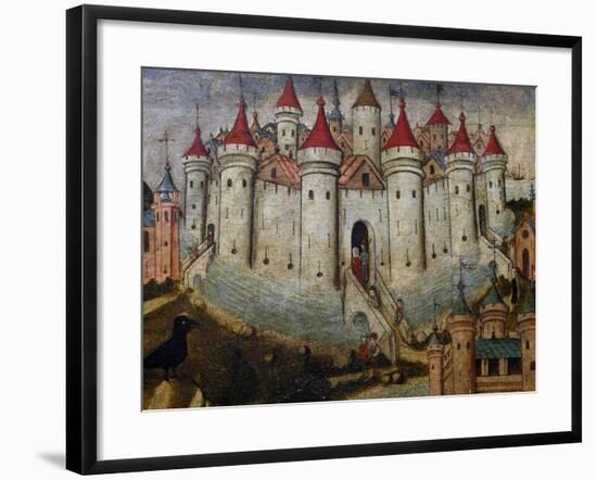 Fortified City, 15th Century, Painting by Unknown Spanish Artist, 15th Century-null-Framed Giclee Print