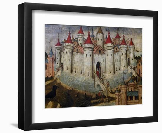 Fortified City, 15th Century, Painting by Unknown Spanish Artist, 15th Century-null-Framed Giclee Print